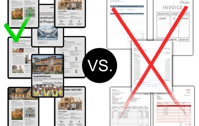 Professional Templates vs Unprofessional - comparison