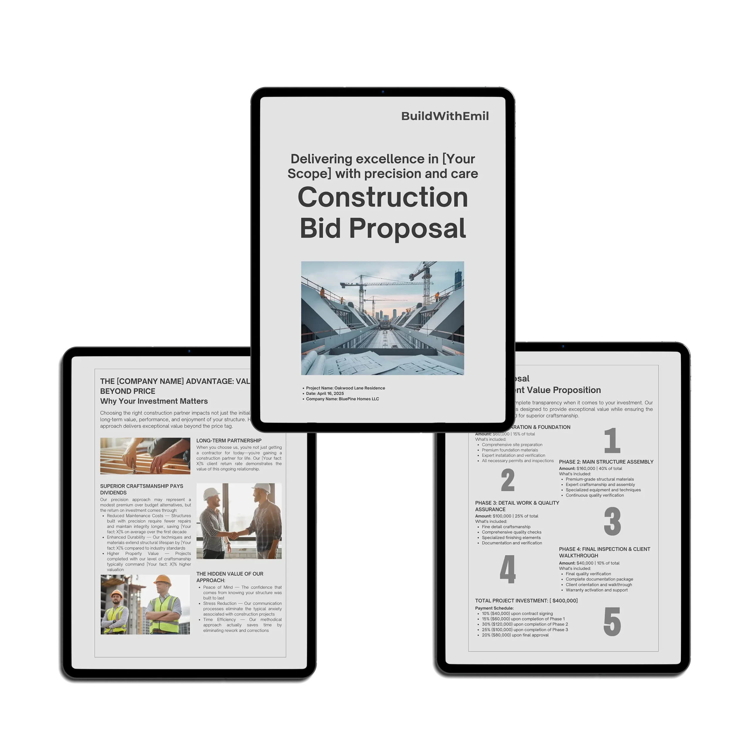 Construction Bid Proposal Template