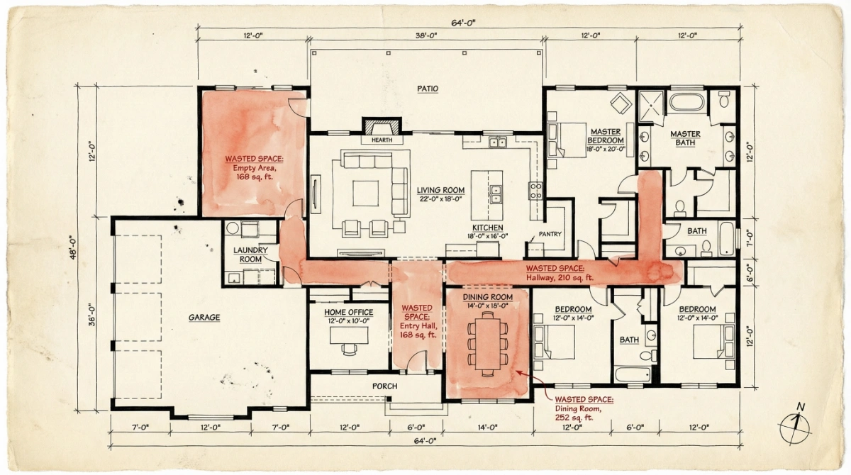 Where your square footage is secretly wasted in custom homes