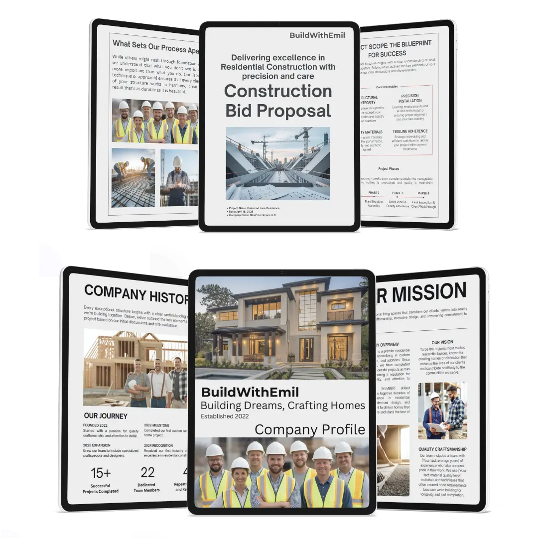 Builder's Marketing Template Bundle